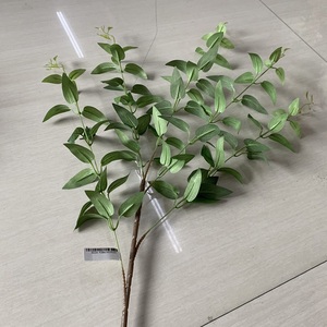 Plantes vertes artificielles FANCY, tige unique, 95 cm, feuilles de chèvrefeuille, plantes vertes pour extérieur, décor d'auditorium, feuille artificielle - Product Image 5
