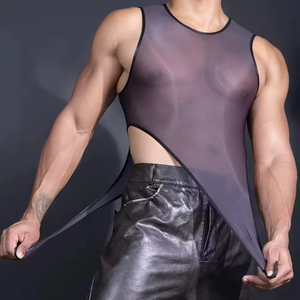 Mono de Hombre Sexy, Translúcido, Delgado y Cómodo, Estilo Club Nocturno, Cintura Baja, Spandex/Nailon, Diseño Liso y Suave - Product Image 2