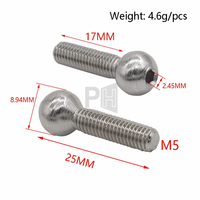 Vis à tête sphérique professionnelle M5 HSP 02152 pour voiture RC, pièce de rechange pour HSP 94122 94166 94188, voiture télécommandée 1/10, OEM personnalisé