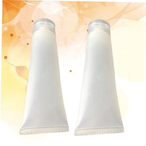 Tubos Suaves Beige Recargables para Loción, Envases Cosméticos Vacíos con Dosificador - Product Image 2