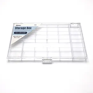 21991 Walmart Hot Sale 21 Compartment Acrylic Bead Organizer For Small Crafts And Rhinestone Tools Bead Storage Box