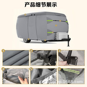 Funda Protectora para Autocaravana de Tela No Tejida Personalizada, Impermeable, Transpirable, Rectangular, para Exteriores, Tamaño 20-29 pies - Product Image 3