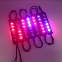 Module LED RAYFONDLED 86x20mm 12 LED 2W COB rouge/bleu clignotant IP65 DC12V 120° d'angle de vision pour voiture, camion, moto, tout-terrain