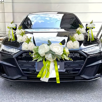 Bunga Sutra Buatan untuk Mobil Pengantin Gaya Romantis Baru, Dekorasi Bunga Pengantin Mewah Desain Khusus Berbagai Pilihan Gaya