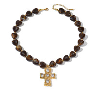Collier Croix Grande Taille en Acier Inoxydable Personnalisable pour Femme – Bijou de Créateur de Haute Qualité