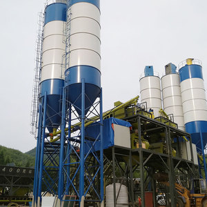 90m³/saat Beton Karıştırma Tesisi 90 Metreküp/saat Sabit Beton Dozajlama Tesisi Bantlı Konveyör Beslemeli ve Yüksek Hassasiyetli - Product Image 1