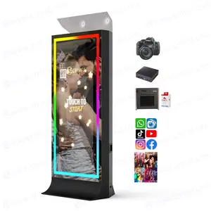 Mesin foto booth magic mirror booth selfie 43 inci LCD touch all in one photobobooth shell mini pc kamera printer photobooth