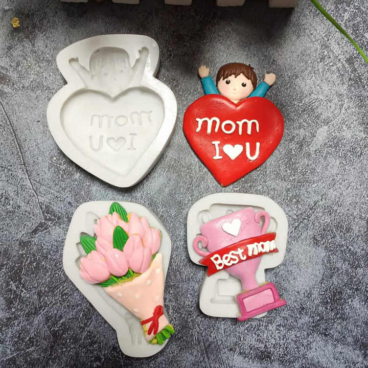 Stampo in silicone per candela per aromaterapia con pilastro rosa Stampo regalo in pietra di espansione stile San Valentino fai da te  15