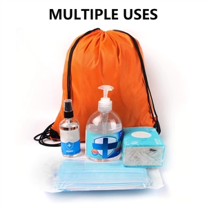 Wholesale 210D Polyester Foldable <b>Medium</b> Drawstring <b>Backpack</b> Custom Waterproof Gym Shopping Bag Reusable Logo Letter - Product Image 5