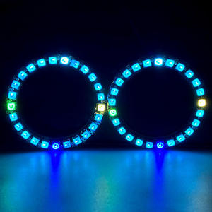 Feux de <span class=keywords><strong>halo</strong></span> LED multicolores RVB à flux changeant pour voitures, universels, 710 mm-160 mm, blanc 12V - Product Image 3