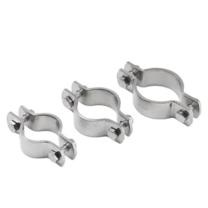 304 Stainless Steel Double Bolt Half Wrap Pipe <b>Clamp</b> Multi Size Water Oil Tube Fix Holder Anti-Corrosion Pipe Support <b>Clamp</b> - Product Image 3