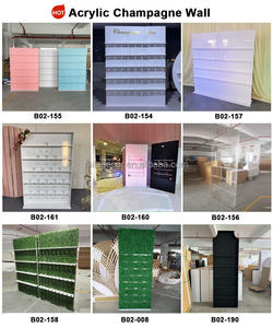 MILE Elegante Exhibidor de Vino y Champán para Fiestas de Compromiso, Bautizos y Recepciones con Caja de Flores - Product Image 6