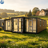 Maison conteneur pliable extensible 20FT 30FT 40FT, maison préfabriquée portable en acier, maison modulaire préfabriquée 2 3 4 5 chambres
