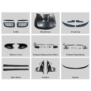 Auto aangepaste M3-stijl bodykits bumper carrosserie motorkap spatbord zijskirts en uitlaatpijp voor BMW 2005-2008 3-serie E90 M3 - Product Image 6