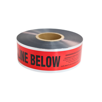 Cinta de advertencia detectable PE impermeable resistente a la intemperie impresa personalizada para cables de fibra óptica uso subterráneo