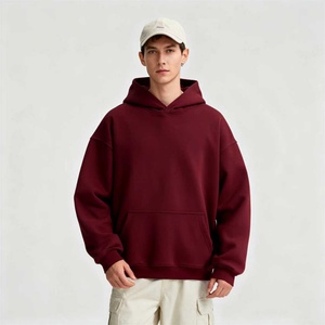 TKAN172D personnalisé printemps nouveau style hommes pull 100% coton imprimé blanc Logo goutte épaule à capuche - Product Image 1