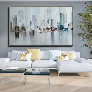 Modern City Building Wall Picture Landscape Art bstract Cuadros Decorativos Oil Painting On Canvas