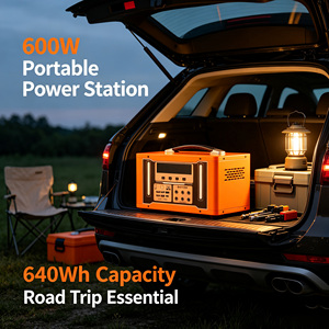 ESG 600W 640Wh Lightweight Portable Outdoor Power Station Compact <b>Solar</b> <b>Generator</b> for Camping Fishing Travel Power - Product Image 4