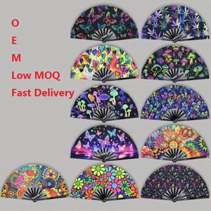 พัดไม้ไผ่กังฟูขนาดใหญ่ งานศิลปะพื้นบ้านรักษ์โลก พร้อมสีเรืองแสง UV สำหรับตกแต่งบ้าน ฉลองตรุษจีนและเทศกาลปีใหม่ - Product Image 6