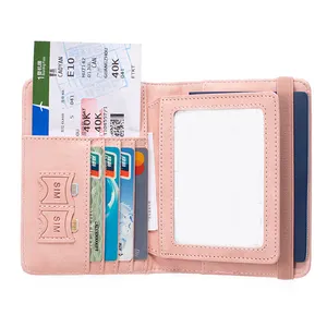 Upgraded Multifunction PU Leather RFID Blocking Document Organizer Travel Wallet Passport Cover Card Holder