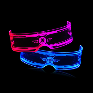 Lunettes technologiques lumineuses en forme de bouclier, LED multicolores clignotantes, accessoires pour fêtes, discothèques et festivals de musique - Product Image 2