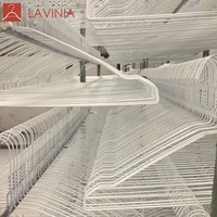 LAVINIA Linge Galvanisé Fil cintre en métal de revêtement de poudre cintres pour les nettoyeurs à sec