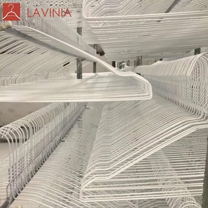 LAVINIA Linge Galvanisé Fil <span class=keywords><strong>cintre</strong></span> en métal de revêtement de poudre cintres pour les nettoyeurs à sec - Product Image 2