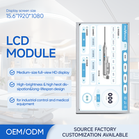 Modul LCD TFT IPS Giantpower 15,6 Inci Resolusi 1920x1080 Layar HD untuk Kontrol Industri Peralatan Medis -20~70C