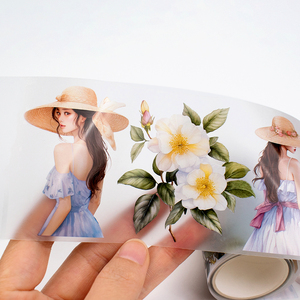 Tùy chỉnh Tạp Chí Cô gái đẹp vật nuôi băng cho sổ lưu niệm Nhật Ký vật nuôi Băng Sticker Rolls - Product Image 2