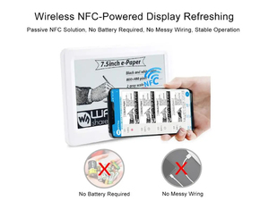 Kit d'évaluation Waveshare 7,5 pouces pour écran e-Paper passif alimenté par NFC, comprend un écran e-Paper alimenté par NFC, un lecteur NFC et une carte K584 - Product Image 2
