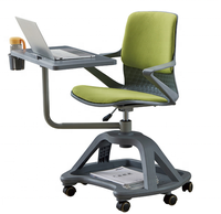 Chaise de salle d'entraînement en plastique de mobilier scolaire ZOIFUN avec bloc-notes