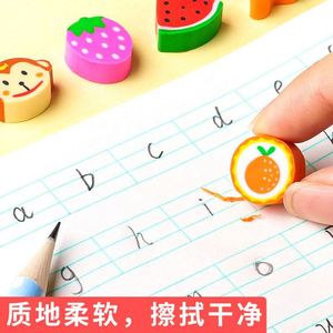 Paquete de 50 Borradores de Goma con Forma de Animales y Frutas, Borradores de Lápiz Creativos Kawaii, Material Escolar para Niños y Estudiantes, Mini Borradores de Dibujos Animados - Product Image 6