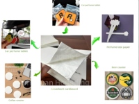 Papier absorbant spécial 1,5 mm avec coton, retient l'humidité sans se déchirer, taille personnalisée disponible pour les dessous-de-verre et les désodorisants de voiture