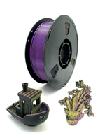 Filament d'imprimante 3D PLA/soie texturé 1,75 mm tricolore, sans enchevêtrement, facile à imprimer, 1 kg GUCAI3D, longueur 345 m