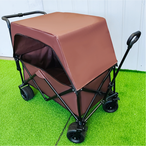 Chariot de plage pliable portable, robuste, à quatre roues, pour le camping, les courses, OEM - Product Image 2