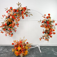 Arrangement floral artificiel pour toile de fond de mariage, composition florale en soie pour allée, centre de table, ensemble de boules florales