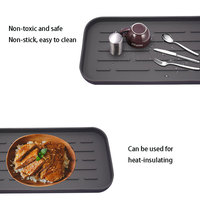 Plateau de rangement de cuisine salle de bain, support de vaisselle, plateau à savon, organisateur de rangement, plateau en Silicone