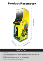 Machine de jeu d'arcade multi-videogames de combat de style Factory, jeu de compétences de combat avec cabinet vertical en métal