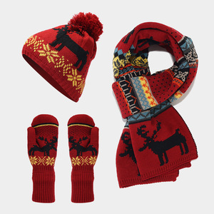 Conjunto Personalizado de Guantes, <span class=keywords><strong>Gorro</strong></span> y <span class=keywords><strong>Bufanda</strong></span> Gruesos de Invierno a la Moda para <span class=keywords><strong>Hombre</strong></span> y Mujer con <span class=keywords><strong>Gorro</strong></span> Tipo Beanie con Dobladillo - Product Image 5