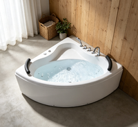 Baignoire SPA d'angle à jets personnalisée, directement de l'usine, économique avec éclairage coloré pour usage commercial et domestique