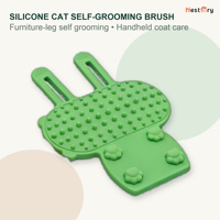 Brosse de massage en silicone pour chat, brosse à gratter et à caresser, brosse de toilettage pour animaux de compagnie, grattoir auto-nettoyant pour les coins