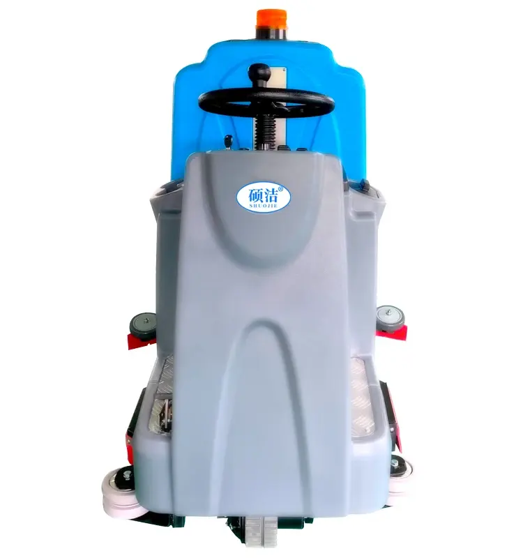 Double Brush Top Quality Efficient Long Working Time Ride On Concrete Floor Cleaning Machine