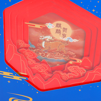 Boîte d'emballage magnétique de luxe à grand tiroir, coffret cadeau personnalisé pour service à thé avec poignée
