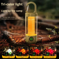 Lampe de camping LED portable d'extérieur rechargeable 6 modes avec crochet pour tente, randonnée et pêche