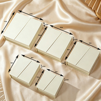 Boîte à bijoux de luxe à double porte magnétique pour ranger colliers et bagues, élégante boîte cadeau en carton avec logo personnalisé