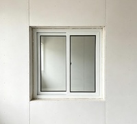 Fenêtre coulissante en PVC à profil conque, double vitrage, économie d'énergie, pour projet de balcon