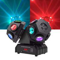 Projecteur LED RVBW 4-en-1 importé 18*12W à 3 têtes mobiles avec contrôle vocal KTV et effet rotatif