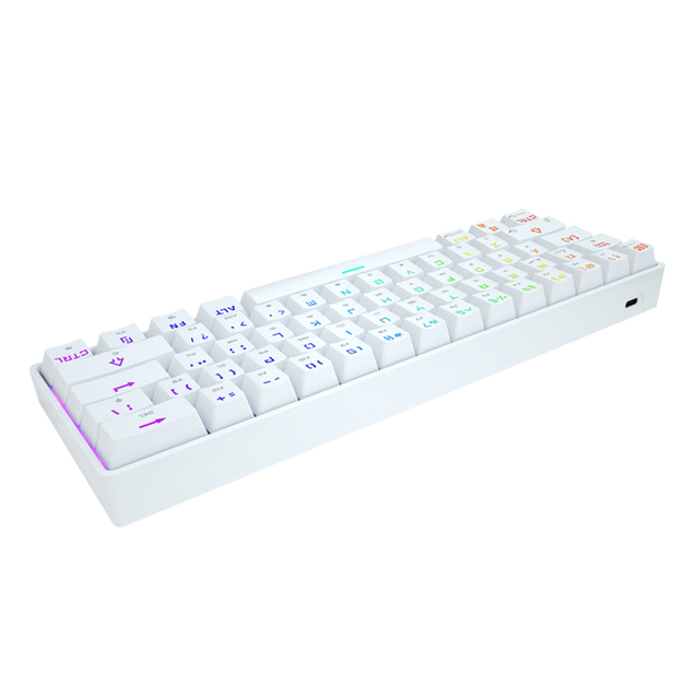 Custom Portable 60% USB Type C Wired Gaming 61 Keys Mechanical Keyboard DK61 Gateron Switch RGB Gaming Keyboard