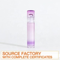 Tube de rouge à lèvres violet clair personnalisé de haute qualité, emballage de tube cosmétique pour gloss, tube de gloss vide, conteneur en plastique