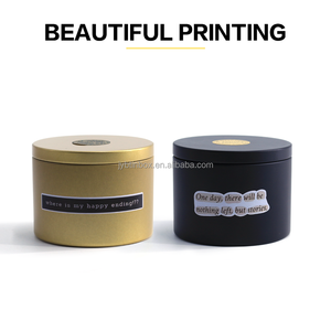 <span class=keywords><strong>JYB</strong></span> - Envases Metálicos Redondos Mate de 8/10 oz para Alimentos, Té, Café, Regalos, Dulces, Velas Aromáticas, Color Negro - Product Image 5
